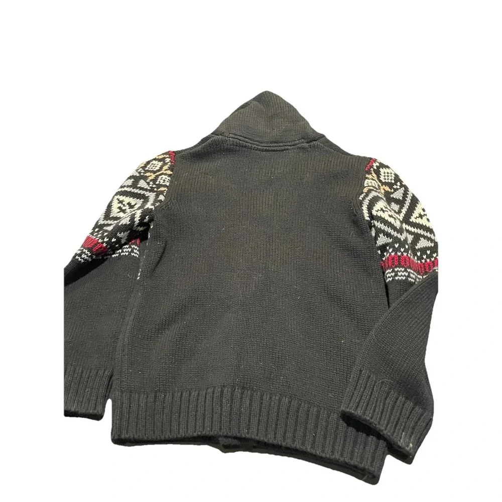 Gymboree Shawl Collar Cardigan Sweater Size 3T Button-up Black Warm Holidays Ski